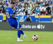 Messi marca el primer gol de Argentina ante Guatemala. /Foto: EFE