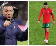 Kylian Mbappé (izq.) y sus compañeros de Francia se medirán a España en semifinales de la Eurocopa, mientras que Cristiano Ronaldo se despide del torneo. Fotos: EFE