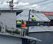 El pasado 4 de septiembre, un hombre sufrió una descarga eléctrica mientras soldaba el techo de un almacén en Paso Canoas.