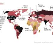 Mapa de la situación de la pandemia en el mundo. EFE: Infografía