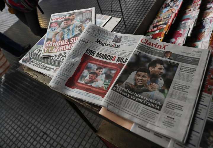 La prensa argentina destaca hoy, en sus portadas el triunfo logrado este martes ante Nigeria./EFE