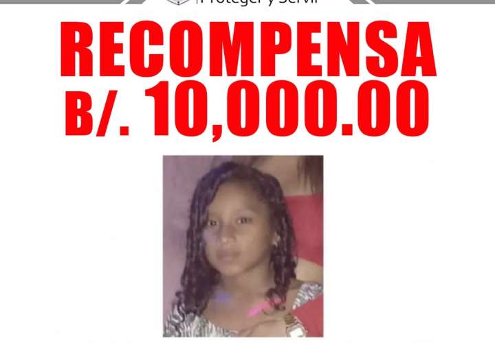 Aumentan a $10 mil recompensa para ubicar a niña desaparecida
