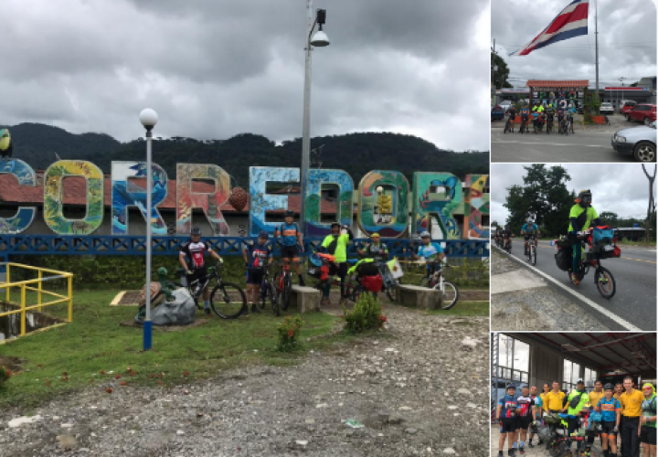 Bombero panameño viaja en bicicleta a Costa Rica con mensaje ambiental
