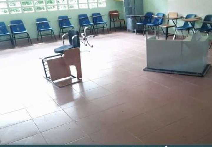 Vandalizan escuela acondicionada para centro de vacunación en Arraiján