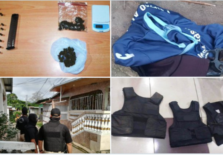 Detenidos, armas, municiones y droga en varios sectores de San Miguelito