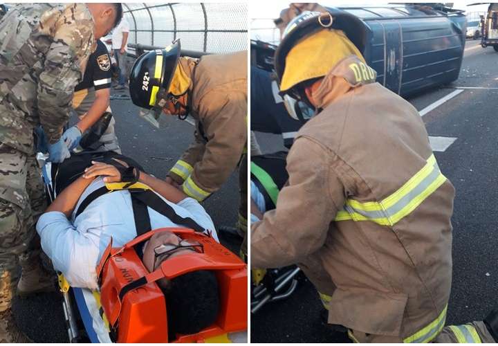 Colisión múltiple deja varios heridos en el puente de las Américas 
