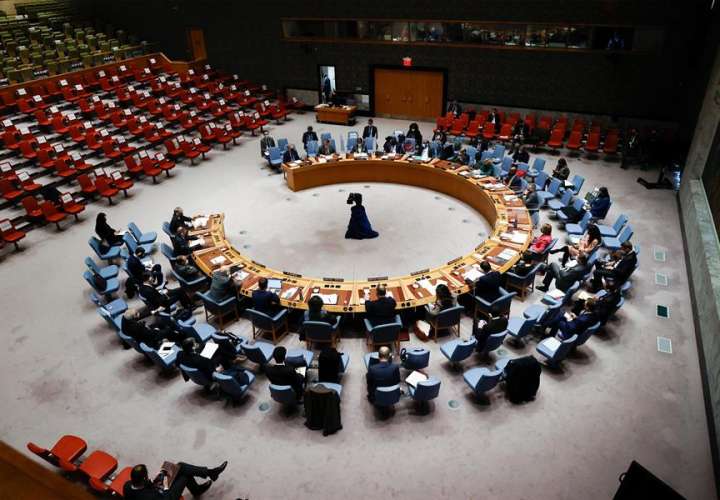 Miembros del Consejo de Seguridad de la Onu reunidos en Nueva York, Estados Unidos. EFE