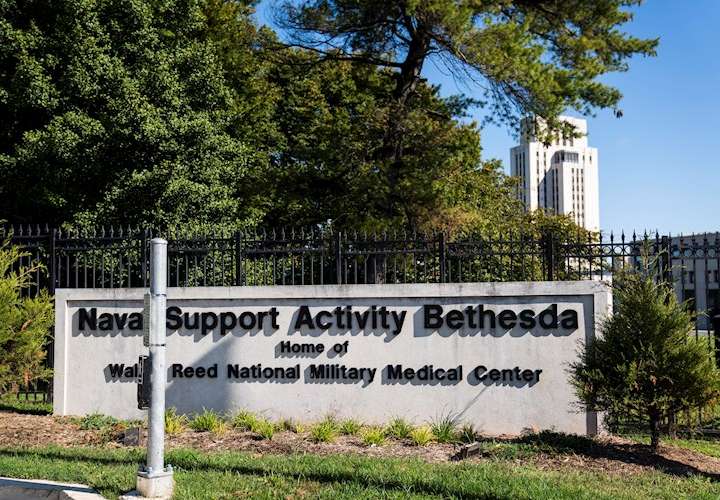 El presidente Donald Trump fue trasladado a este hospital militar 
