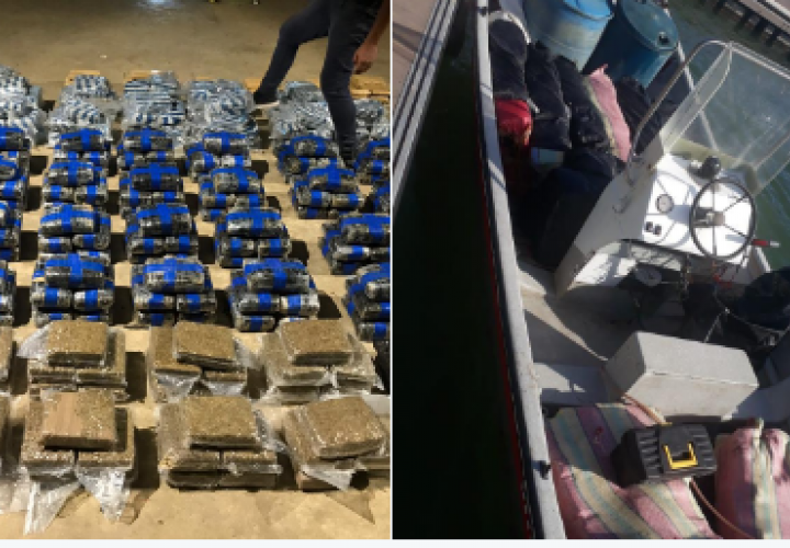 Embarcación transportaba 796 paquetes de droga en Darién