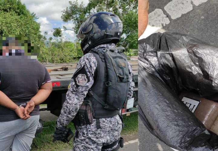 Un sujeto fue detenido en Tocumen con dos paquetes con presunta droga.