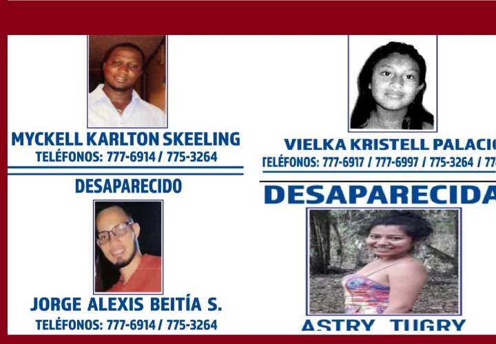 Cuatro personas desaparecidas en Chiriquí