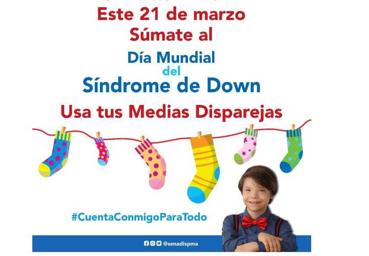 Usemos medias disparejas para conmemorar día Mundial del Síndrome de Down