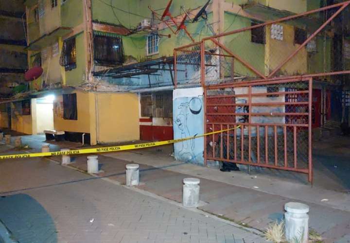 Vista general de la escena del crimen número 28 en Colón.