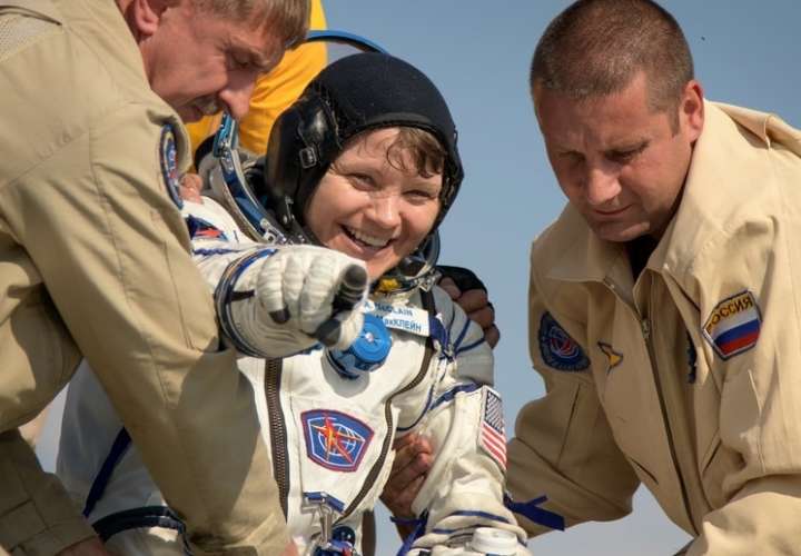 Tres astronautas vuelven a la Tierra, tras estar seis meses en la ISS