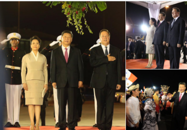 Xi llega a Panamá  en una histórica visita oficial