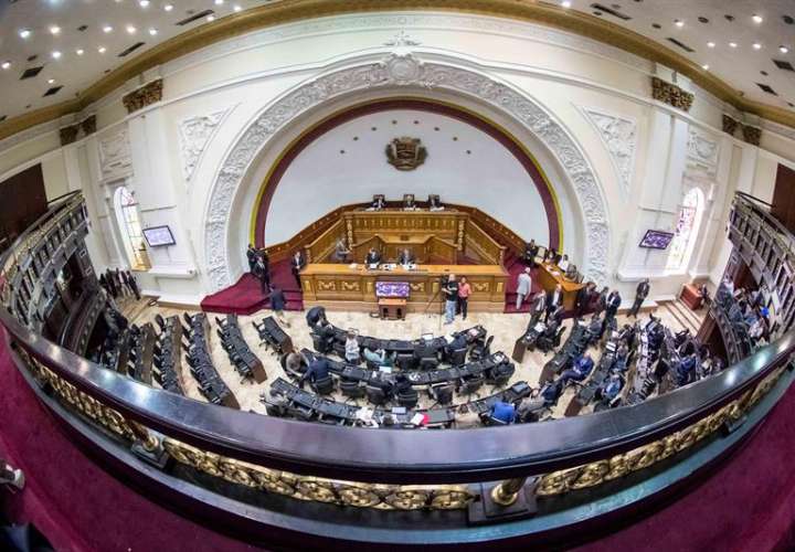 Vista general del hemiciclo de sesiones de la Asamblea Nacional de Venezuela. EFEArchivo