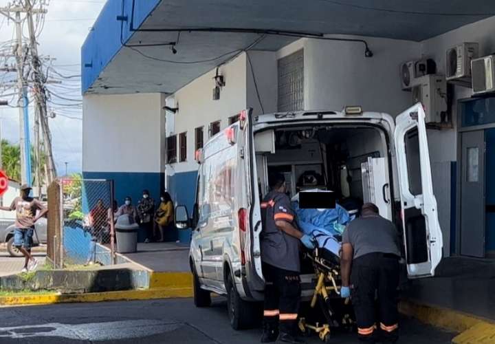 El herido fue trasladado al cuarto de urgencias del Hospital Manuel Amador Guerrero.