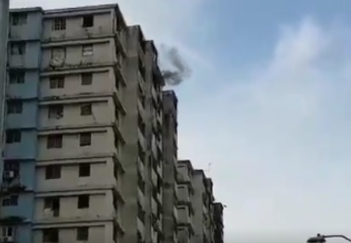 Se quema recámara en el edificio "15 pisos" en El Chorrillo