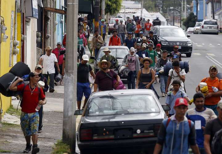 Migrantes llegan al centro de México