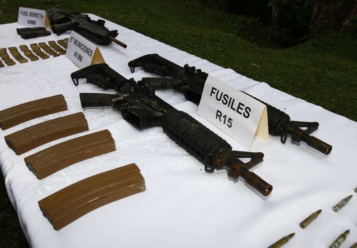 Senafront confiscó un arsenal de armas en Guna Yala