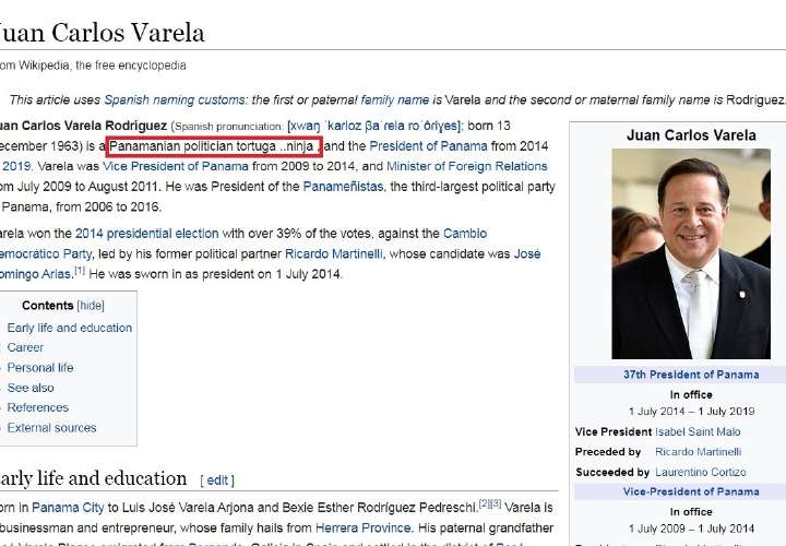 Joden a Varela en Wikipedia