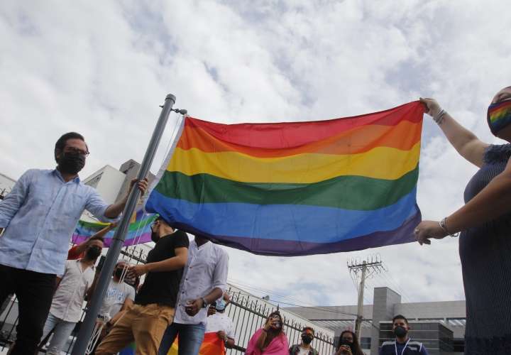 Diputado Gabriel Silva iza bandera del Orgullo Gay