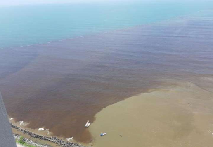 Investigan aparición de mancha oscura en costa de la Bahía de Panamá