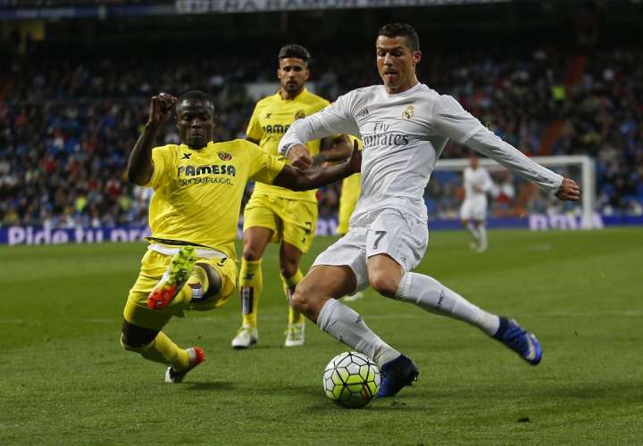 Cristiano Ronaldo durante el partido ante el Villarreal. Foto AP