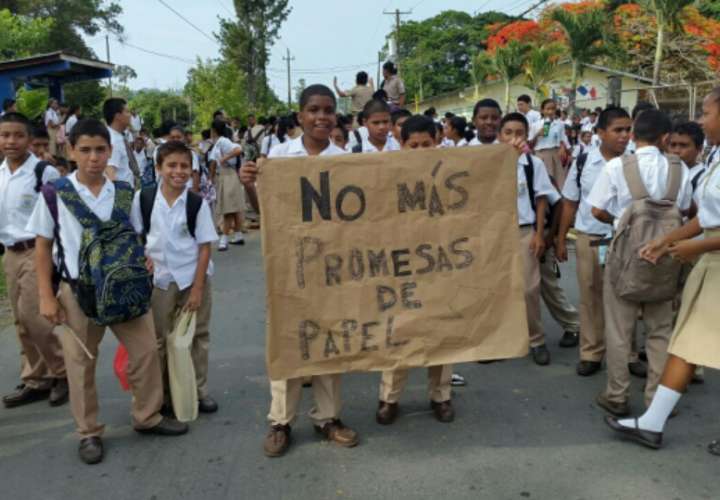 Protesta estudiantil. (Foto: Leonardo Machuca)