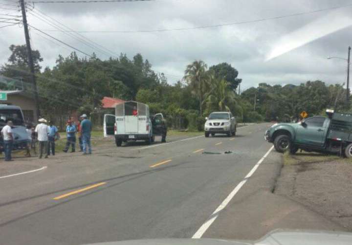 Pasajera resulta herida en colisión ocurrida en Soná, Veraguas