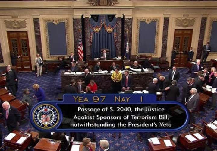 La votación en el Senado fue de 97-1. Horas antes la cámara baja había votado 348-77. /  Foto: AP