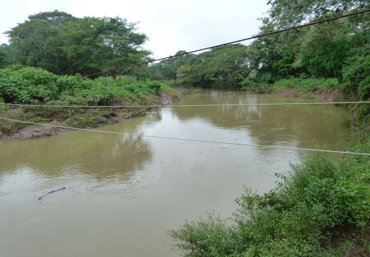 Imagen de la condición actual del río Parita.  /  Foto: Thays Domínguez