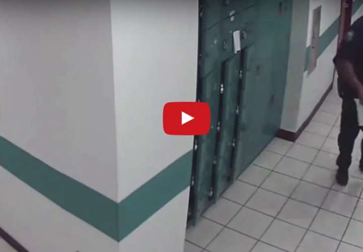 Video: Policía huye despavorido al toparse con una rata