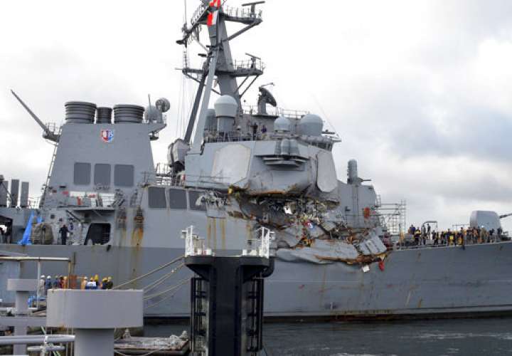 Es el segundo choque que involucra a un buque de la 7ma flota de la Armada en el Océano Pacífico en los últimos dos meses. /  AP