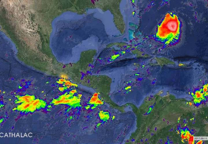 Imagen de satélite GOES infrarrojo para Centroamérica y el Caribe.  /  Foto: @servir_nasa