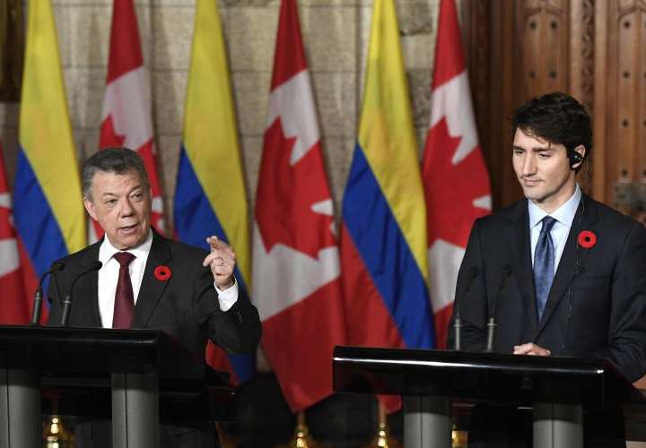 Santos agradece a Canadá el apoyo dado al proceso de paz colombiano