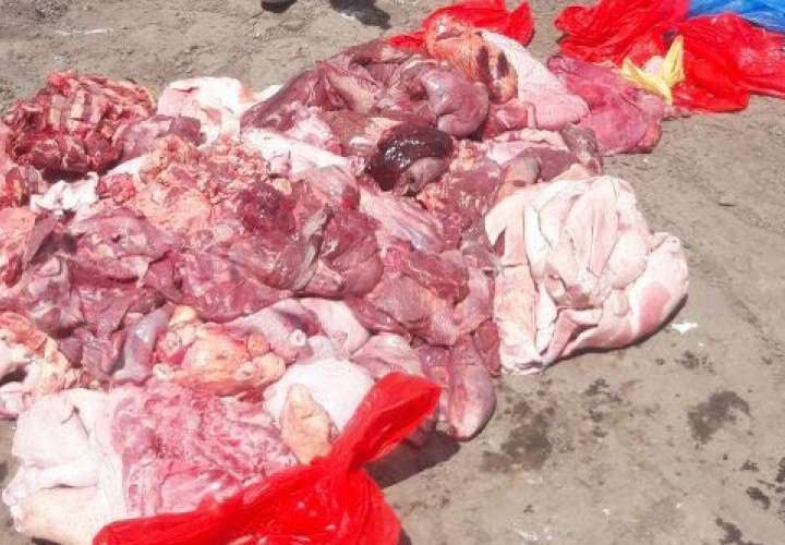 Decomisan 440 libras de carne no apta para el consumo