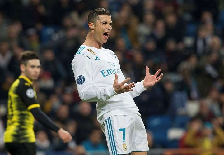 Cristiano Ronaldo durante el partido de la sexta jornada de la fase de grupos de la Liga de Campeones. Foto: EFE