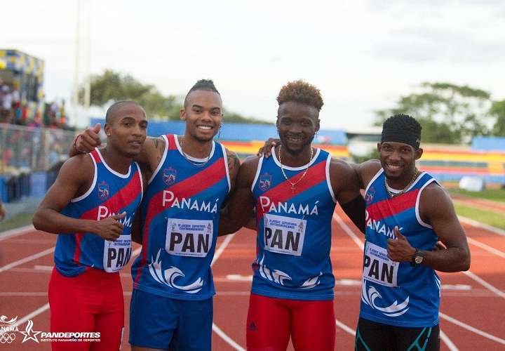 El equipo de relevo masculino venció con un tiempo de 41.05. Foto: Comité Olímpico de Panamá 