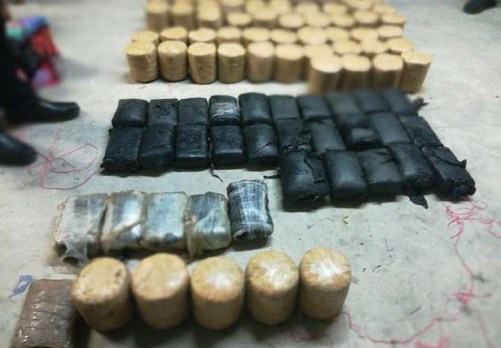 Confiscan 168 paquetes de drogas en Pacora 