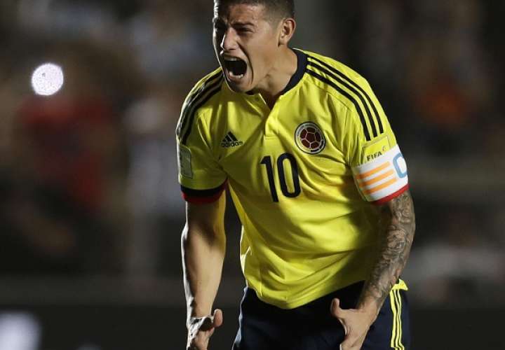 James Rodríguez  y Colombia debutarán en el Mundial el 19 de junio frente a los 'nipones'. Foto: AP