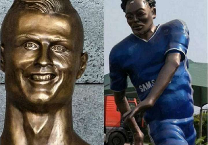 La estatua despertó numerosas comparaciones con el busto de Cristiano Ronaldo y otros fails del arte. Foto: Twitter
