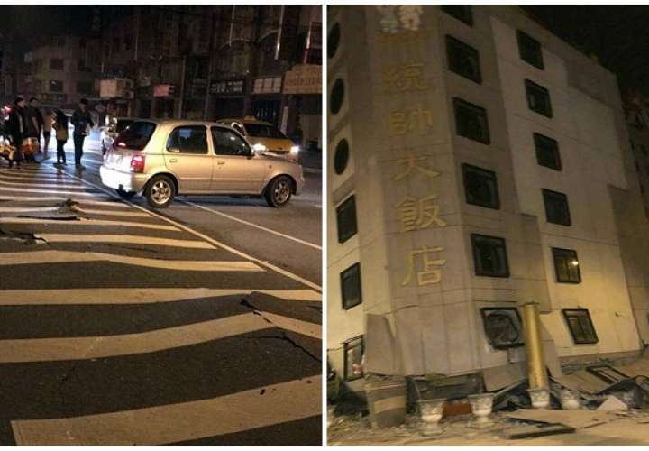 Terremoto en Taiwán; centenar de atrapados en edificios 