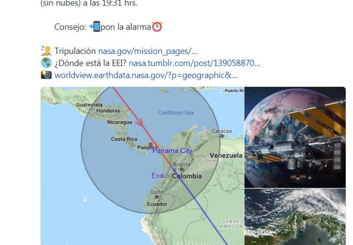 Panameños logran ver la Estación Espacial 