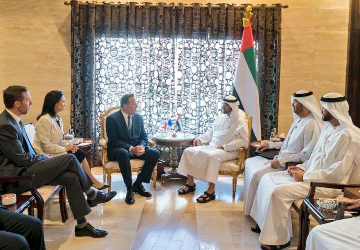 Presidente Varela se reúne con Su alteza Mohammed bin Zayed Al-Nahyan