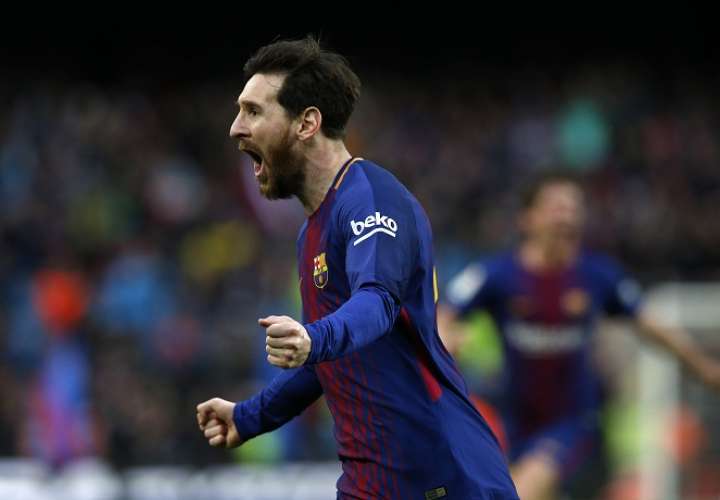 Lionel Messi celebra su anotación. Foto: AP