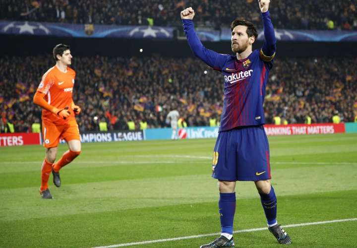 Lionel Messi venció a Thibaut Courtois con dos disparos ./ Foto AP
