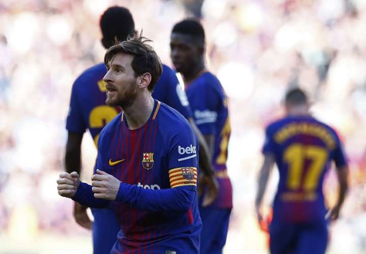 Messi celebró con un baile poco habitual en él./ AP