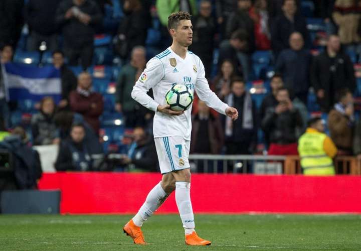 Cristiano Ronaldo durante el partido ante el Girona. Foto: EFE