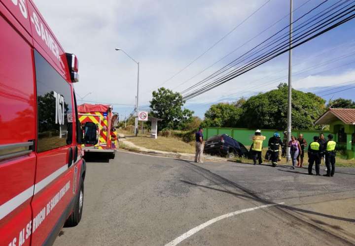 Accidente en Los Santos. Foto: Zenaida Vásquez 